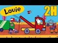 2 hours of Louie : Vehicles compilation #3 | Learn to draw, cartoon for children