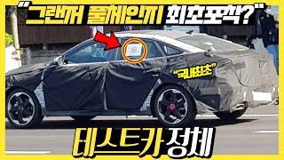 그랜저 풀체인지? 도심 한가운데서 포착된 현대차 신차 위장막 포착되자 난리난 현상황, \