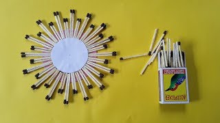 Craft work of matchstick // How to make a SUN by matchsticks.