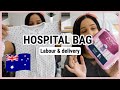 WHAT'S IN MY HOSPITAL BAG for labour and delivery (AUS)