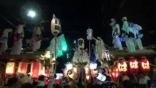 令和四年大阪市平野区平野郷夏祭り　地車試験曳き　背戸口組・西脇組・馬場組　三町合同曳行