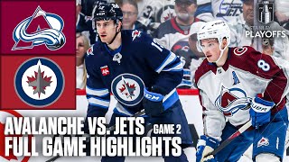 1st Round: Colorado Avalanche vs. Winnipeg Jets Game 2 | Full Game Highlights