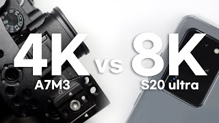 갤럭시 s20 ultra 8k vs 소니 a7m3 4k 화질비교