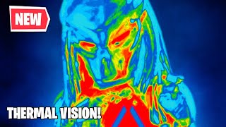 *NEW* DEAL DAMAGE WHILE THERMAL IS ACTIVE AS PREDATOR - THERMAL VISION IN FORTNITE (CHALLENGE)