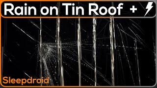 ►10 hours of Rain and Thunder on a Tin Roof. Metal Roof Rain Sounds for Sleeping. Som da chuva