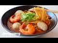 15-Minute Korean Spicy Seafood Noodle Soup Recipe | Jjamppong 짬뽕