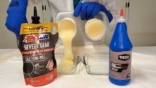 AMSOIL Vs Super Tech 75W-90 Full Synthetic Gear Oil Cold Flow Test