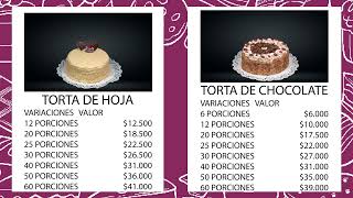 PRECIOS TORTAS