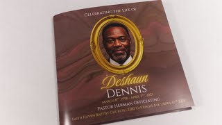 Create a Square Size Trifold Funeral Program in Canva