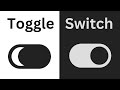 How To Make CSS - Toggle Switch  Using HTML And CSS  | Animated On Off Button / Checkbox Design