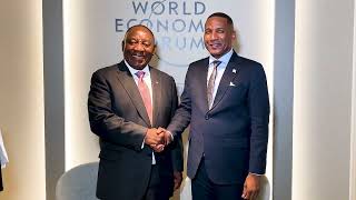 President Cyril Ramaphosa holds a bilateral meeting with President Duma Gideon Boko during the WEF