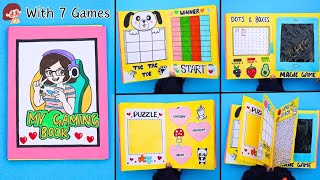 7 Paper Games in a Book/How to make Easy Gaming Book/DIY Cute & Funny Paper Games/Paper Game book