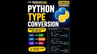 Type Conversion in Python | Python for Beginners