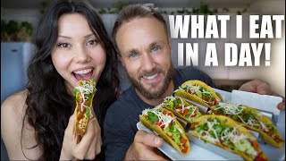 EASY High Protein Meals & Vegan Tacos 🌮 FULL DAY OF EATING!