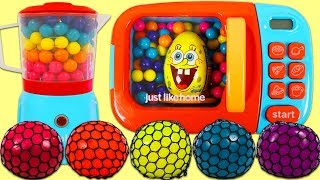 Learn Colors with Color Changing Rainbow Mesh Balls & Magic Kitchen Appliance Toys!