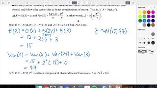 3.4 Ex 1Linear Combination of Normal Variables