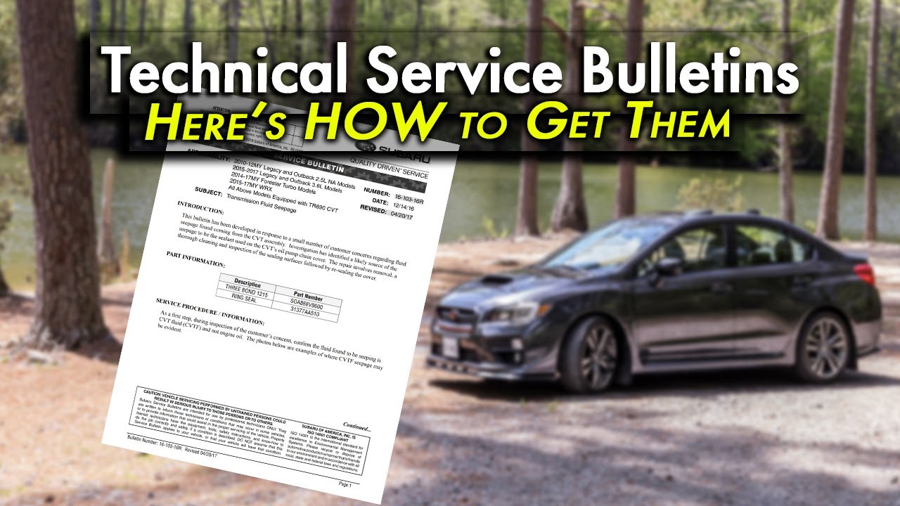 How To Get Technical Service Bulletins (TSBs) For Your Car - YouTube