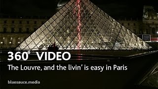 360 Video Louvre Paris in summer time