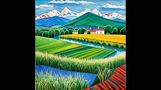 David Hockney landscape pictures with music