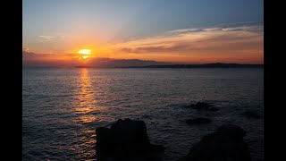 夏の葉山、夕照