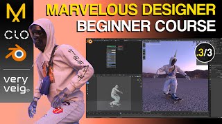 Marvelous Designer Beginner Course - Part 3 - Animation & Rendering in Blender