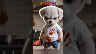 Misunderstood Puppy Turns Horror into Laughter! #dog #cute #horror #shorts #CutePuppy #Comedy #fun