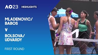Mladenovic/Babos v Bolsova/Udvardy Highlights | Australian Open 2023 Round 1