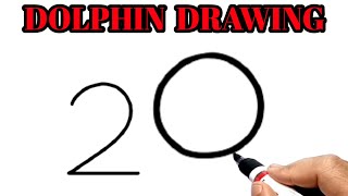 How To Draw Dolphin Step By Step Easy || How To Draw Dolphin Fish 20 From