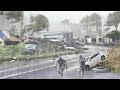 Mass evacuation in China! Super typhoon Bebinca destroys factories, homes and cars in Shanghai