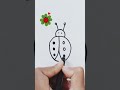 Draw Ladybug | Ladybug Drawing Easy | #shorts #ladybug #beginnersdrawing #hobby #youtubeshorts