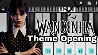 WEDNESDAY - Opening Theme (PERFECT PIANO) Netflix Wandinha | EASY Piano Mobile
