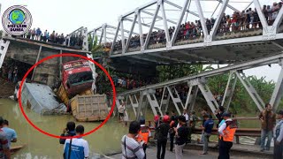 Ngeri..Terekam Detik-detik Jembatan Besar Runtuh, Warga Sampai Teriak Histeris Lihatnya