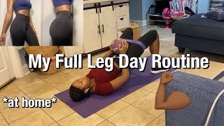 how to build muscle and lose fat at home | my no equipment leg day routine |