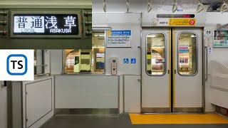 【走行音】東武スカイツリーライン 10000型11607F（6両編成 • リニューアル更新車）「界磁チョッパ制御＋直流複巻電動機」曳舟〜浅草 区間（普通 浅  草 行）