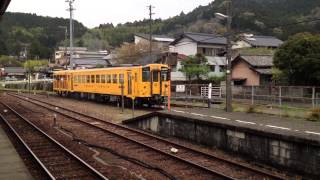 しまんトロッコ 1号 車窓 窪川駅にて/ 予土線 窪川1414発