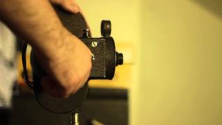 Victor Model 3 - 16mm Cine Camera - Manual Hand drive demonstration - Late 20s/early 30s.