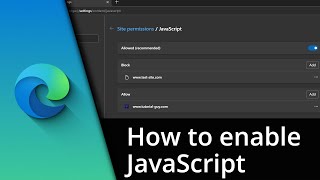 How to enable Javascript on Edge | Disable Javascript in Edge ✅ Tutorial