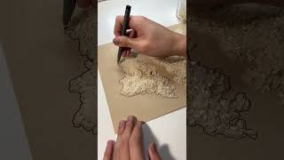 Making a fantasy map out of rice!✨ #art #shorts