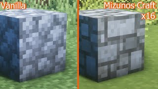 Minecraft Vanilla vs Mizunos Craft x16 | Texture Comparison