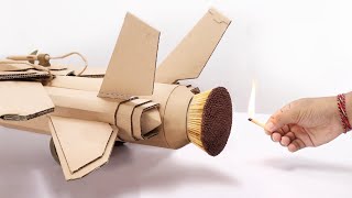 RETRACTABLE Wings - Amazing Matchsticks Powered Cardboard Jet