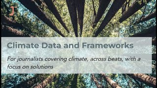 Climate Data and Frameworks for Solutions Reporting