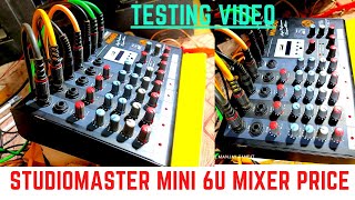 STUDIOMASTER MINI 6U MIXER PRICE TESTING VIDEO