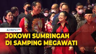 Sumringahnya Jokowi di Samping Megawati di HUT ke-50 PDIP