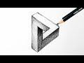 How To Draw The Impossible Triangle EASY- Optical Illusion (literature subject)