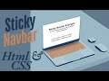How to Create a Sticky Navbar with Scroll Animation Using HTML & CSS