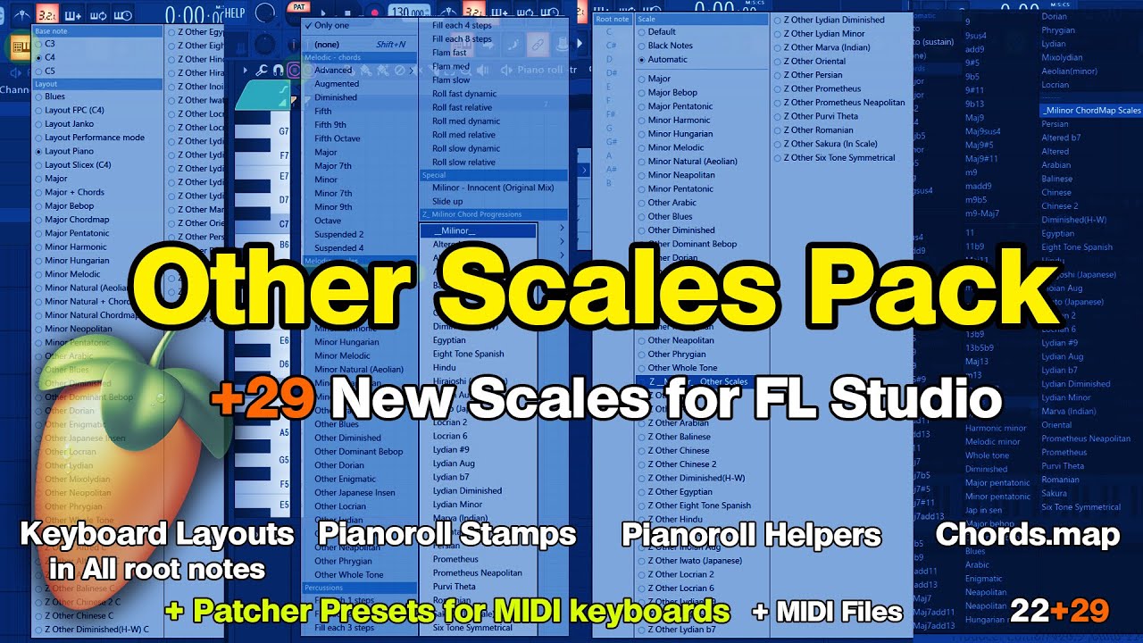 Other Scales Pack For FL Studio (29 New Scales, 4in1 + Patcher Presets ...