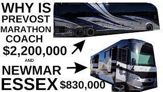 WHY IS PREVOST MARATHON COACH $1.5 MIL MORE THEN NEWMAR ESSEX?