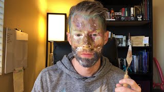 PAINTING A BOB ROSS ON MY FACE!