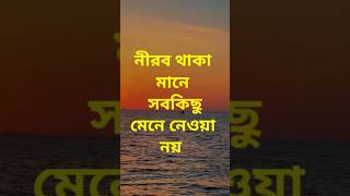 নীরব থাকা মানে সবকিছু মেনে নেওয়া নয় 😔 || motivational quotes || bangla shayari || Sad status ||