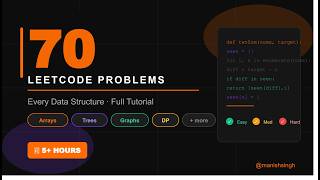 Solve 70 LeetCode Problems With Me - Arrays to Graphs (5+ Hours)